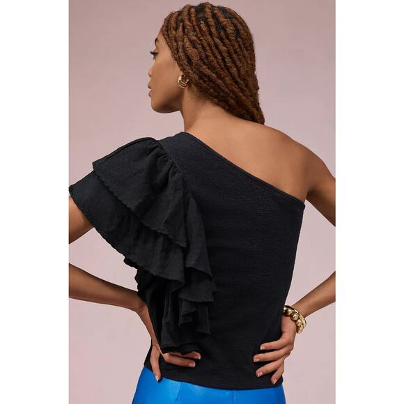 Anthropologie Ruffled One-Shoulder Top - New XL - Picture 2 of 6